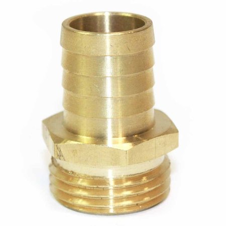 INTERSTATE PNEUMATICS 3/4 Inch GHT Male x 3/4 Inch Barb Hose Fitting, PK 6 FGM312-D6